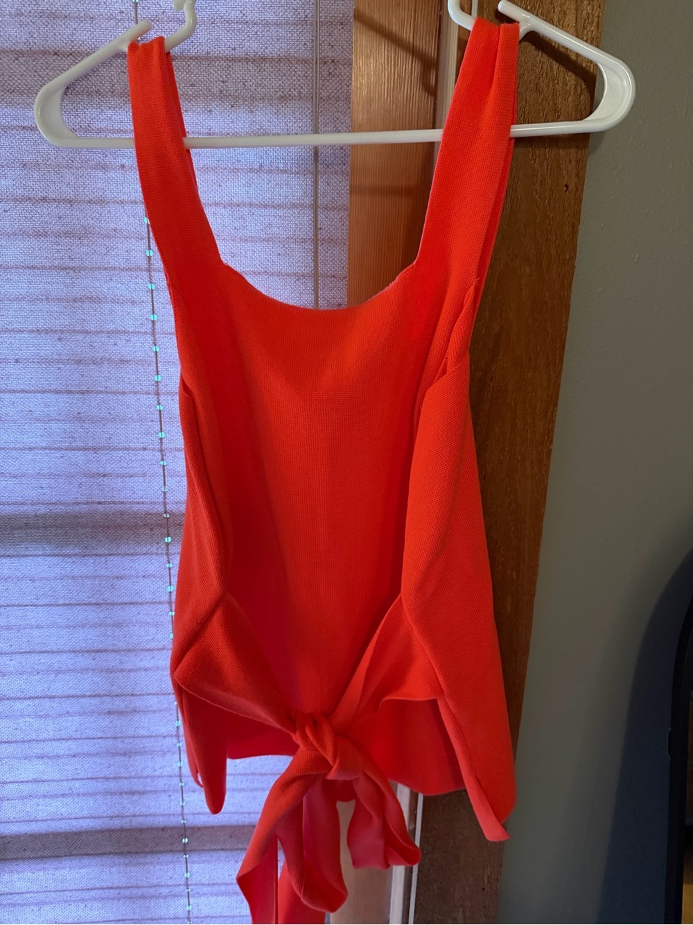 Anthropologie Coral Tie-Front Tank Top